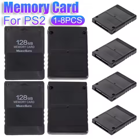 128MB Memory Card Save Game Data Stick for PS 2 PS2 for PlayStation 2 Gaming Accessories 1-8PCS