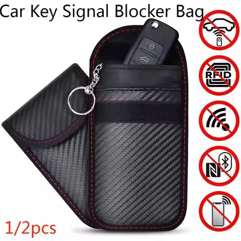 Car Key Signal Blocker Case Anti-scan Anti-magnetic Card Holder Car Key Signal Blocker Case Blocking