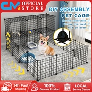 [SG Stock] DIY Pet Cage Pet Playpen Pet Fence Iron Mesh Grid Panel Animal Playpen for Cat Dog
