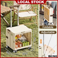 Foldable Grocery Trolley With Wheels Shopping Cart Large Capacity Utility Cart