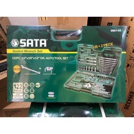 SATA 09014A 120+8 PCS 1/4" 3/8" & 1/2" Tools Socket Set Tool Box