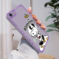 Casing For iPhone 7 8 Plus 6 6S Se 2020 2022 7p 8p Cartoon Astronaut Snoopy Phone Case Square Silicone Soft Cover Casing