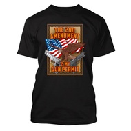 Big And Tall Tee 2Nd Amendment Tee Shirt Gun Is My Permit Graphic Eagle T Shirt