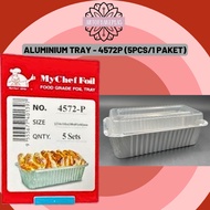 4572-P Aluminium Foil Tray with Clear Lid {5sets} Rectangle / Rectangular My Chef Foil Tray
