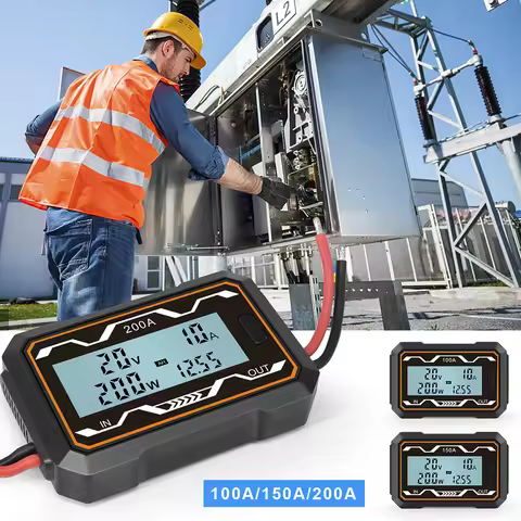100/150/200A RC Watt Meter Power Analyzer Digital DC 0-60V Amp Volt Watt Meter High Precision Batter