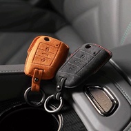 Car Key Case Alcantara Keychain For VW Volkswagen Golf 7 MK7 Tiguan MK2 Passat Sagitar Cover Shell A