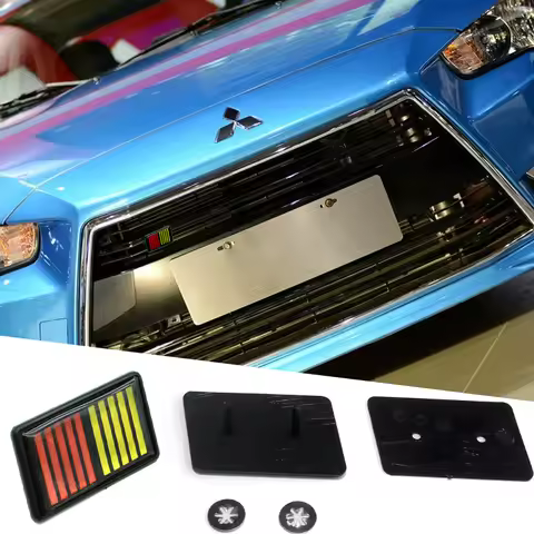 ABS Car Emblem Front Grille Badge for Mitsubishi Ralliart Evo Asx Triton I200 I300 Eclipse Pajero Mi
