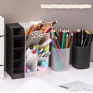 Tabletop Box Transparent Pen Holder with Simplicity and Oblique Multi-function Writing Canister Make
