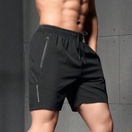 Manfinity Sport Corelite Men Letter Graphic Zipper Pocket Sports Stretchy Shorts Joggers I Love My B