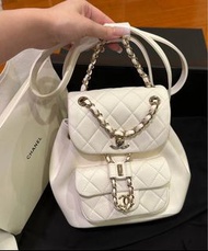 Chanel🤍23C Duma small size 白色牛皮小號 未使用品有單💖✨