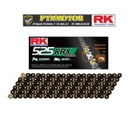 RK Takasago Chain Chain code BG-525-KRX, black yellow, X-ring rubber seal, size 525, 120 chains