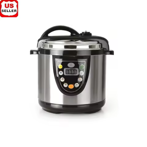 6.3 Qt Electric Pressure Cooker Multi-Functional Rice Steamer Nonstick Pot Digital Display Touchpad
