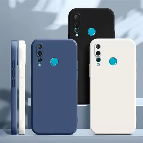 Square Liquid Silicone Case for Huawei Y6P Y7P P40 lite E Y6 Y6S Y7 Y9 Prime 2019 P smart Z P30 Lite