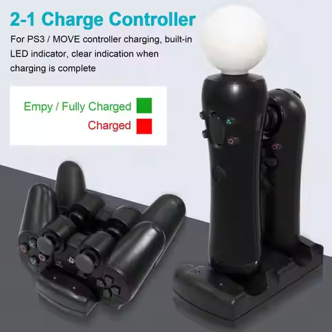 Charger Dock Charging Stand for PS3/PS3 Move Wireless Controlle