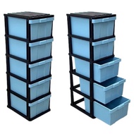 LAVA 5 Tier Plastic Drawer DW9915 / L5 Plastic Cabinet Storage / Cloth Drawer Organizer / Cloth Cabinet / Laci Baju