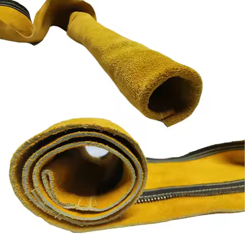 TIG Mig Cowhide Leather Welding Torch Cable Hose Cover 11.5ft/25ft L 4in Wide Plasma Cable Sleeves T