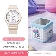 ฉันรู้ว่า ZGO ของแท้ Sanrio Hello Kitty 50th ครบรอบรุ่นลิมิเต็ดนาฬิกาควอตซ์ลูมินัสกันน้ำสำหรับเด็กหญ