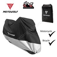 MOTOWOLF MDL0802B Cover Motor Sarung Motosikal Kalis Air Perlindungan UV Motosikal Basikal Skuter