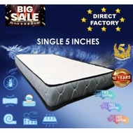 Single Size Mattress Foam High Density Foam 4” / 5" Inch 4 5 Inci / Tilam Bujang Tilam Single