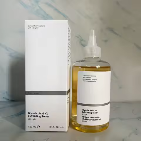 New Glycolic Acid 7% Exfoliating Toner 240ML and Toning Solution pH 3.6 Clinical Formulations with I