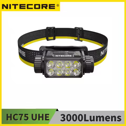 Nitecore HC75 UHE 3000 Lumens With 5500mAh Li-ion Battery 209g for Search Hiking/Trekking Rechargeab