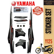 Y125ZR Y125Z STICKER BODY HITAM SKALA BLACK COVER SET STRIPE COVERSET GRAPHIC 5XK-FG000-F0-P3 YAMAHA