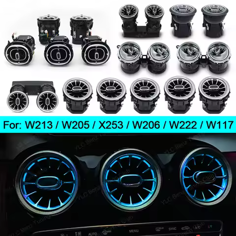 64 Colors Ambient Light Air Vent For Mercedes W205 W213 W238 W177 W206 W222 W464 Turbo Air Condition