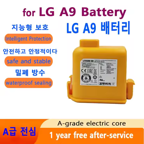 for LG 무선청소기 배터리 5000mAh Battery for A9/P9/A9S Vacuum KC Certified EAC63382201/04 Replacement A9K-CO