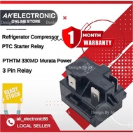 Samsung / Midea / Matsushita PTHTM 330MD Murata No Power 3 Pin Relay Refrigerator Compressor PTC Sta
