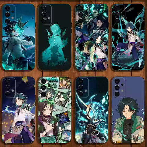 Genshin Impact Xiao Phone Case For Samsung Galaxy A13,A21s,A22,A31,A32,A52,A53,A71,A80,A91 Soft Blac