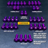 FULL SET BODY BOLT NINJA RR OLD ZX150 TITANIUM GR5 ORIGINAL TITANIUM GR5