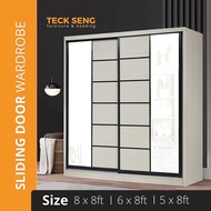 Nest Haven Shipping & FREE Installation TECK SENG 8 Feet Wardrobe Anti-Jump 2 Sliding Doors / Spacio