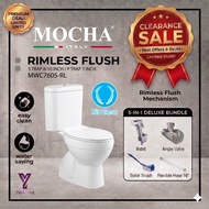Mocha Italy - SUPER YEAR END SALES WATER CLOSET WC WITH FREE GIFT (MWC7605) WASHDOWN FLUSHING SYSTEM