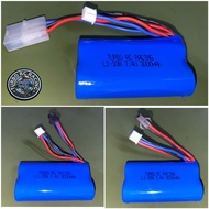 7.4v 2S 2104 SM 2pin 3pin18650 25C li-ion battery RC Car Crawler Boat MN99s mn86ks  WPL WLTOYS SM PI
