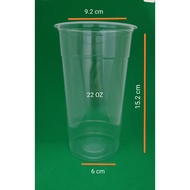 PP Plastic Cups 22 oz 9.5 grams (50 pcs) Thick Cups Clear/s Starindo/s Juice Cups Coffee Cups
