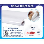 MILK WHITE PVC DECAL - Clear PVC FOR SPRAY PRINTER ROLL 0.30*30M