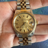 ROLEX OYSTER PERPETUAL DATEJUST GOLD 16013 36MM MINT CONDITION