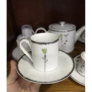 [Bán Lẻ Từng Chiếc]Ấm  Chén  Đĩa Của Bộ Tách Trà Cỏ May Mắn 1084  sứ CK Cao Cấp