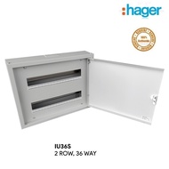 Hager IU Series IU36S 2 ROW 36 WAYS IP41 Metal Enclosure ELECTRICAL DB