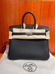 Hermes Kelly25黑銀