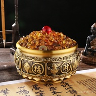 Requests Brass Copper Pot Opening Copper Cylinder Shop Large Decoration Office Gift Household Living