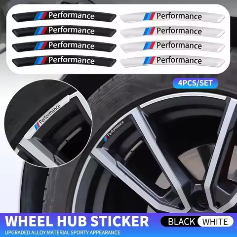 4Pcs Car Wheel Hub Rim Badge Stickers Decoration For BMW M F10 F07 E90 E60 F30 E89 E85 E91 E92 X1 X3