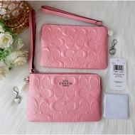 ️Authentic % Hand Bag C0ACH CDF04 CORNER ZIP WRISTLET