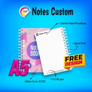 Notes Book Notes Filled with Custom Striped Logo A5