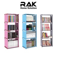 RAK Korean DIY Rak Buku 5 Tingkat Dengan 4 Lajur