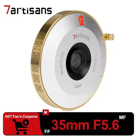 7artisans 35mm F5.6 Full Frame Wide Angle Pan Focus Lens compatible with Leica M mount for Humanisti