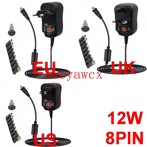 AC100-240V Converter DC 3V 4.5V 5V 6V 7.5V 9V 12V 1A 1000mA Adjustable Power Adapter Switching Power