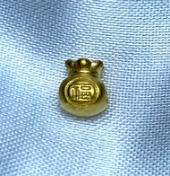 อะไหล่ถุงทอง ทองแท้ 99.99% น้ำหนักทอง 0.1gสำหรับร้อยกำไล DIY