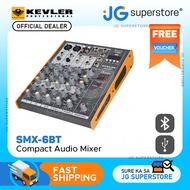 KEVLER SMX-6BT 6-Ch Compact Bluetooth Mixer w/USB, 2 Microphone/Line Input, 48V Power, Play/Record