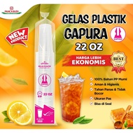 Gapura 22 Oz Clear Plastic Cup Plastic Cup/ Flat Plastic Cup/